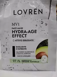 LOVREN - MV1 face mask hydra-age effect 