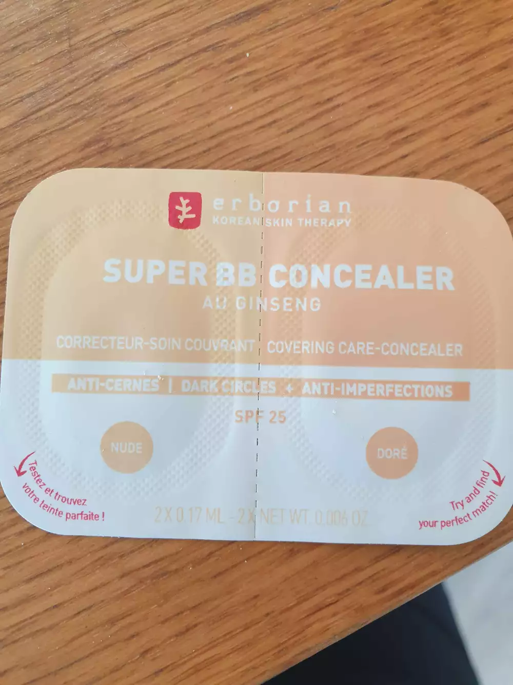 ERBORIAN - Super bb concealer - Correcteur soin couvrant