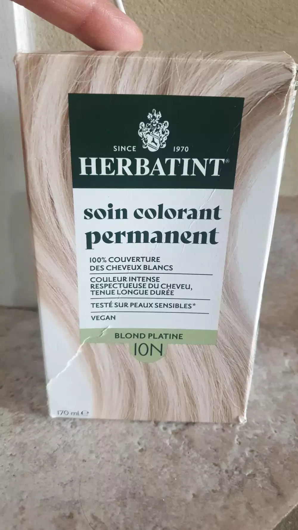HERBATINT - Soin colorant permanent blond platine 10N