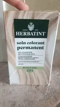 HERBATINT - Soin colorant permanent blond platine 10N