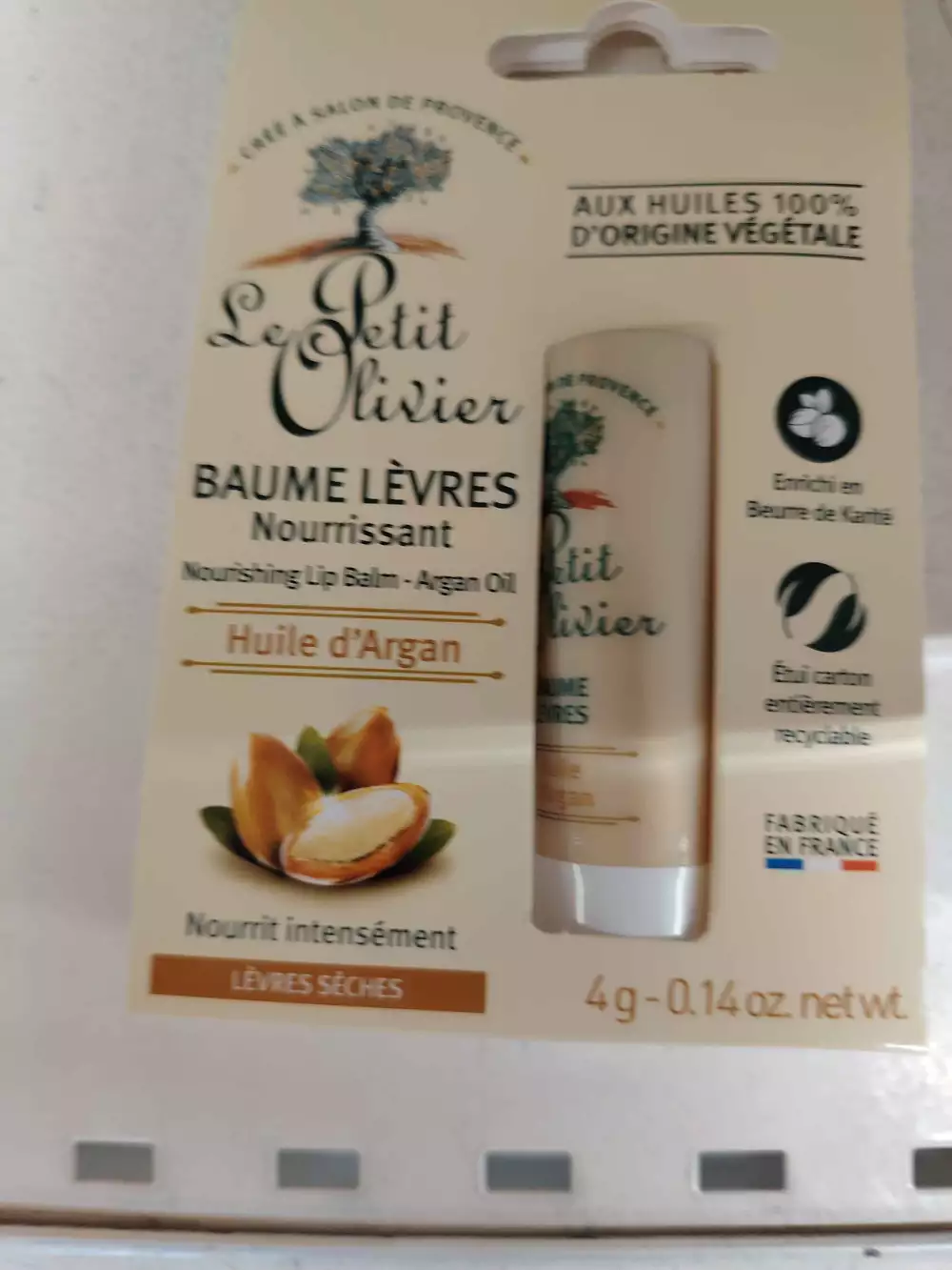 LE PETIT OLIVIER - Baume lèvres nourrissant à l'huile d'argan