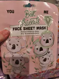 BEST FRIENDS - Masque visage en feuille