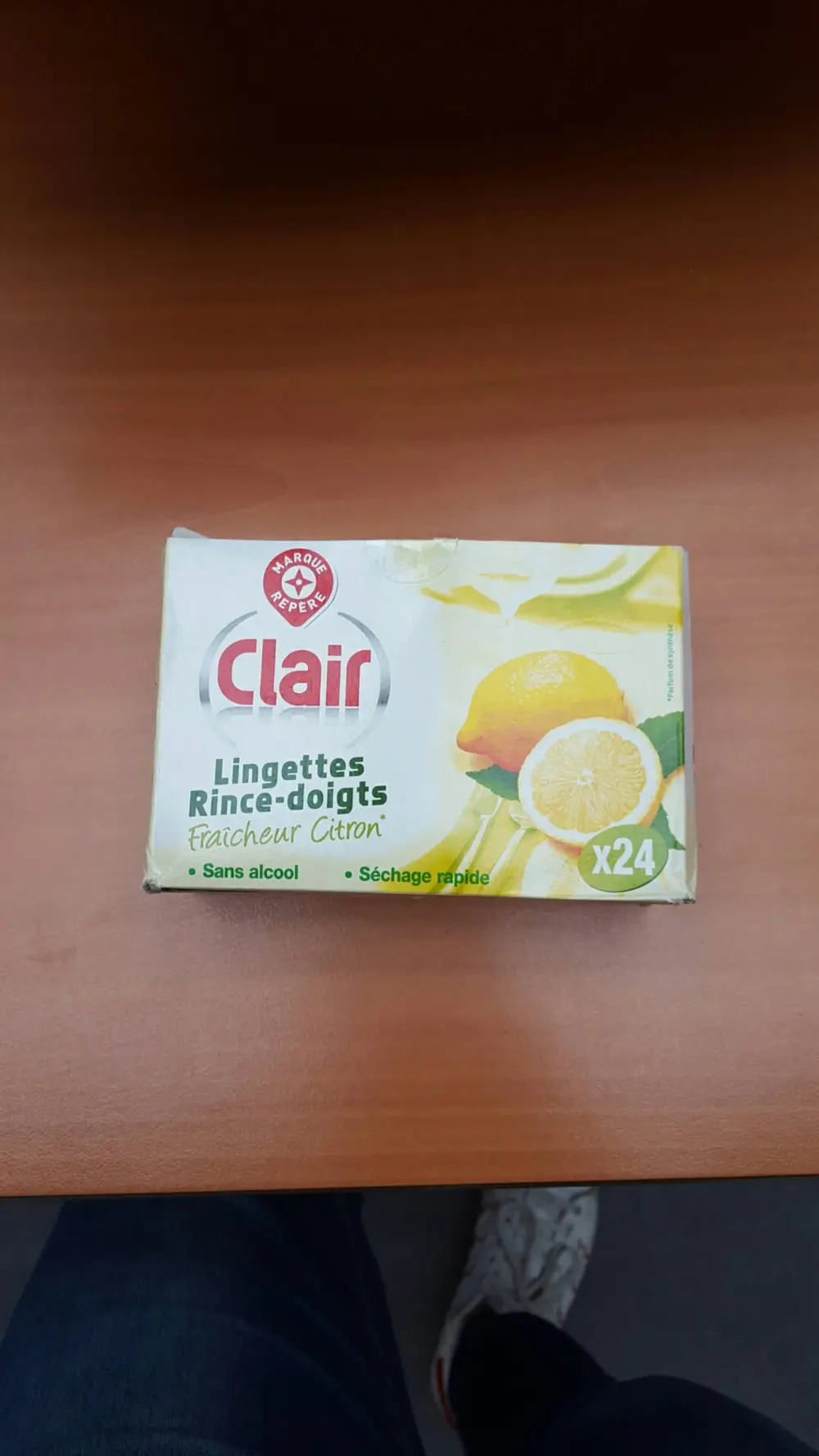 MARQUE REPÈRE - Clair lingettes rince-doigts fraîcheur citron