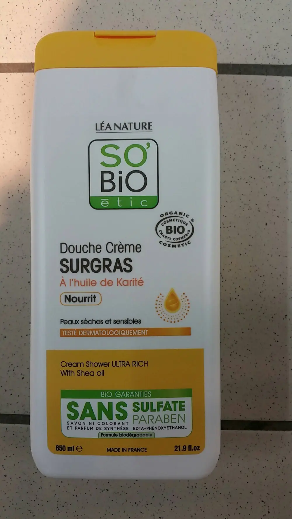 SO'BIO ÉTIC - Douche crème surgras à l'huile de karité bio 