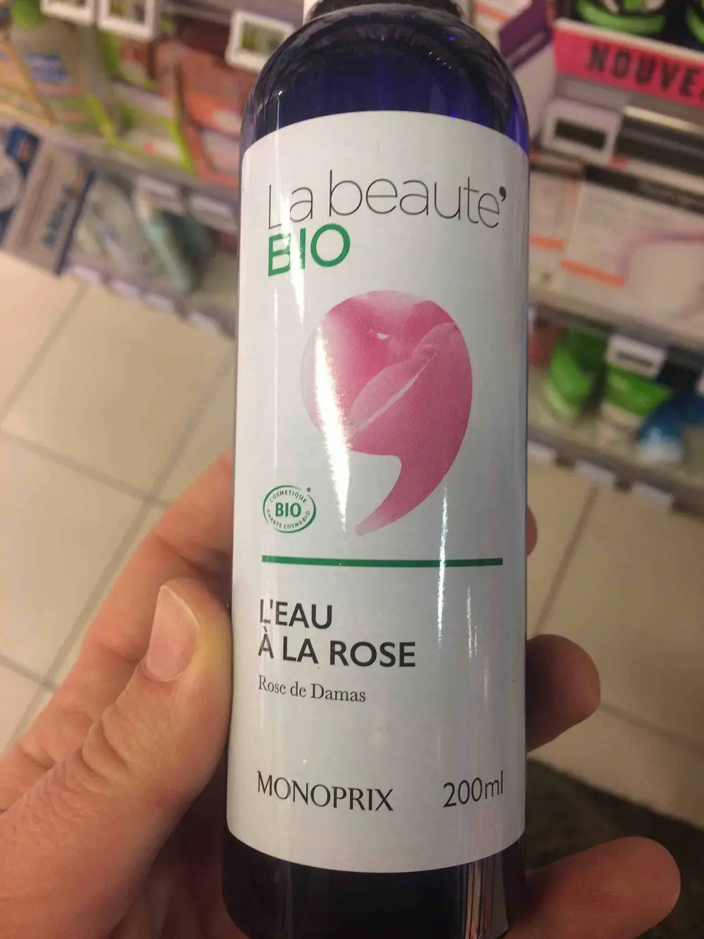 MONOPRIX - La beauté bio - L'eau à la rose 