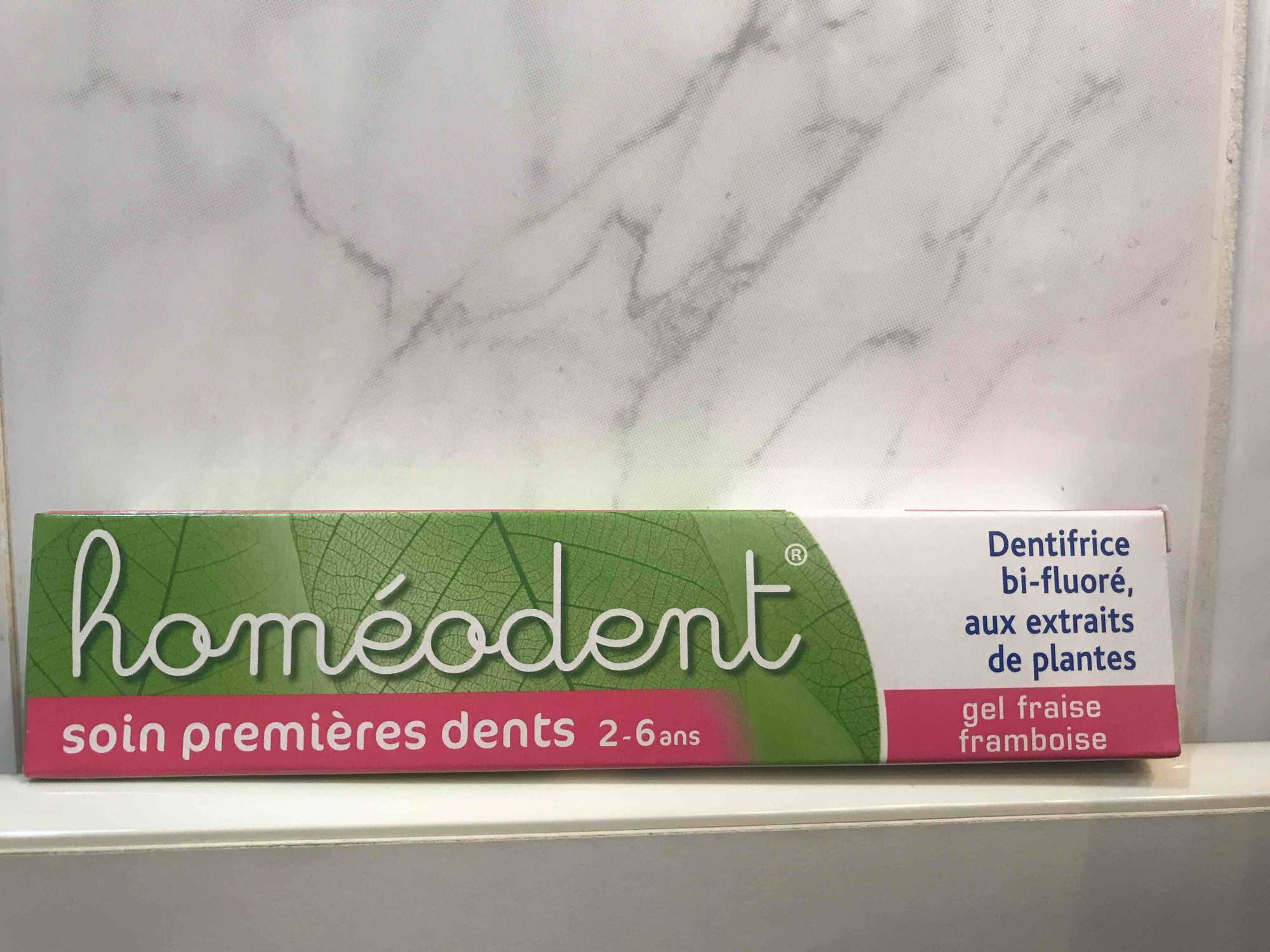 HOMÉODENT - Gel fraise framboise - Dentifrice soin premières dents 2-6 ans