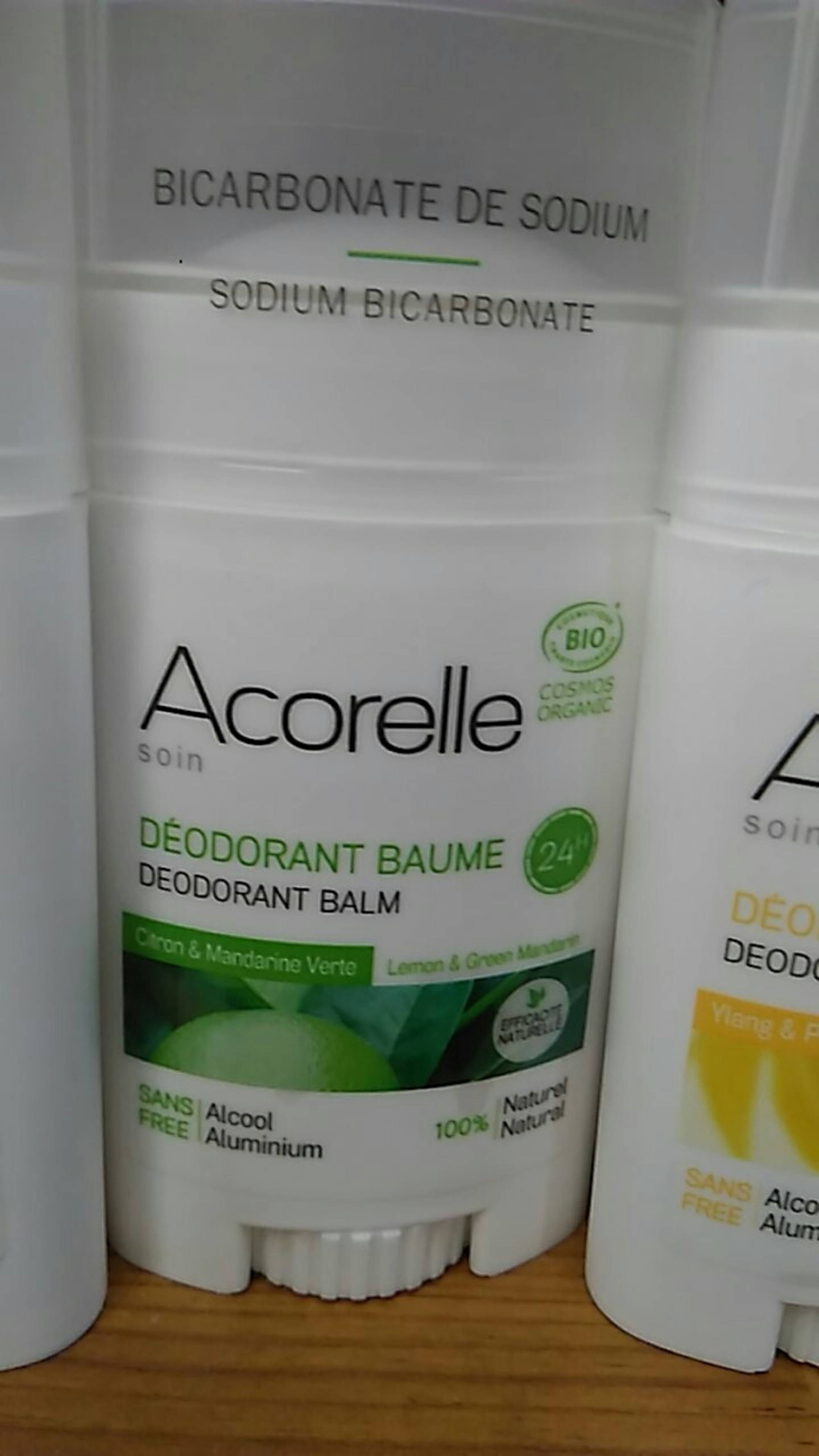 ACORELLE - Citron & Mandarine verte - Déodorant baume 