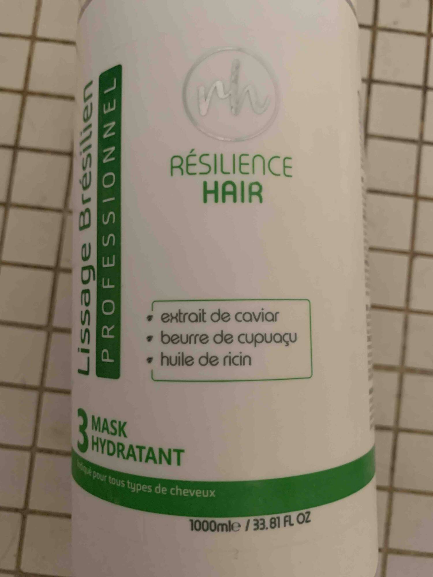 RÉSILIENCE HAIR - Lissage Brésilien - 3 Mask hydratant