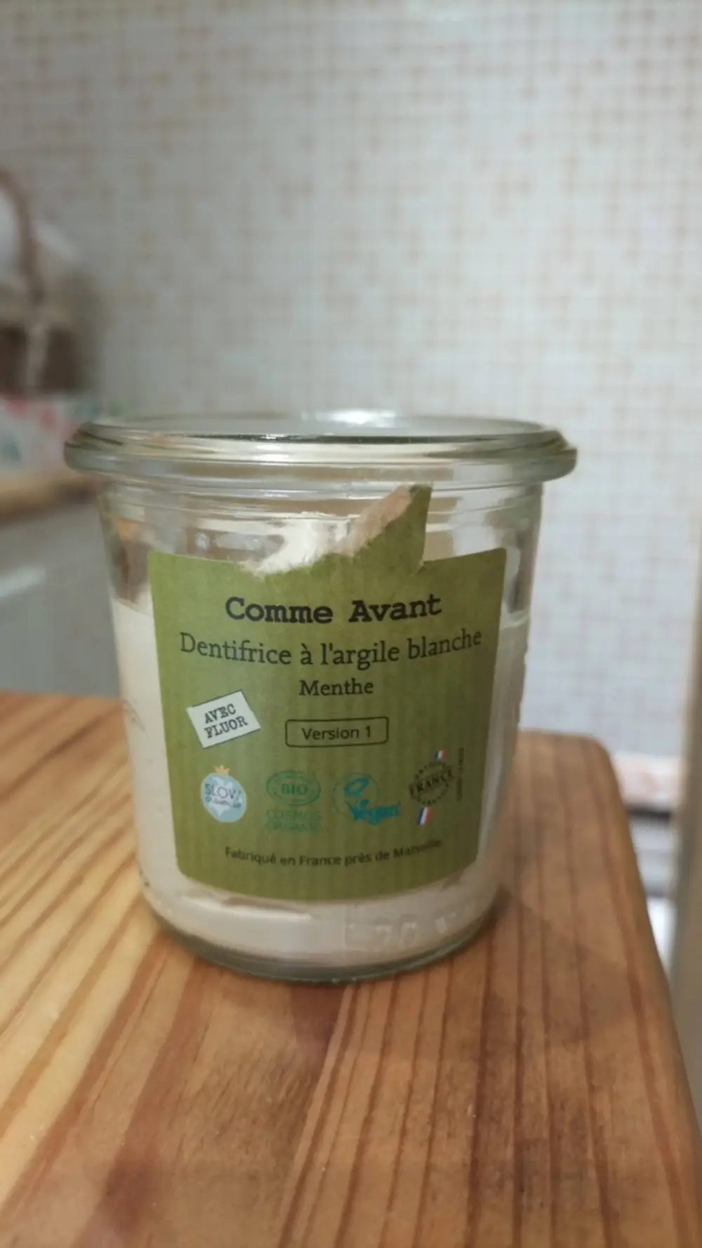 COMME AVANT - Menthe - Dentifrice à l'argile blanche