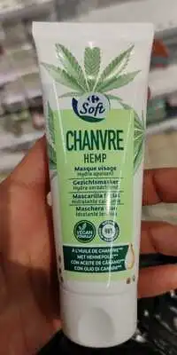 CARREFOUR SOFT - Chanvre hemp - Masque visage hydra apaisant