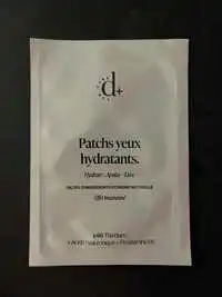 D+ FOR CARE - Patchs yeux hydratants
