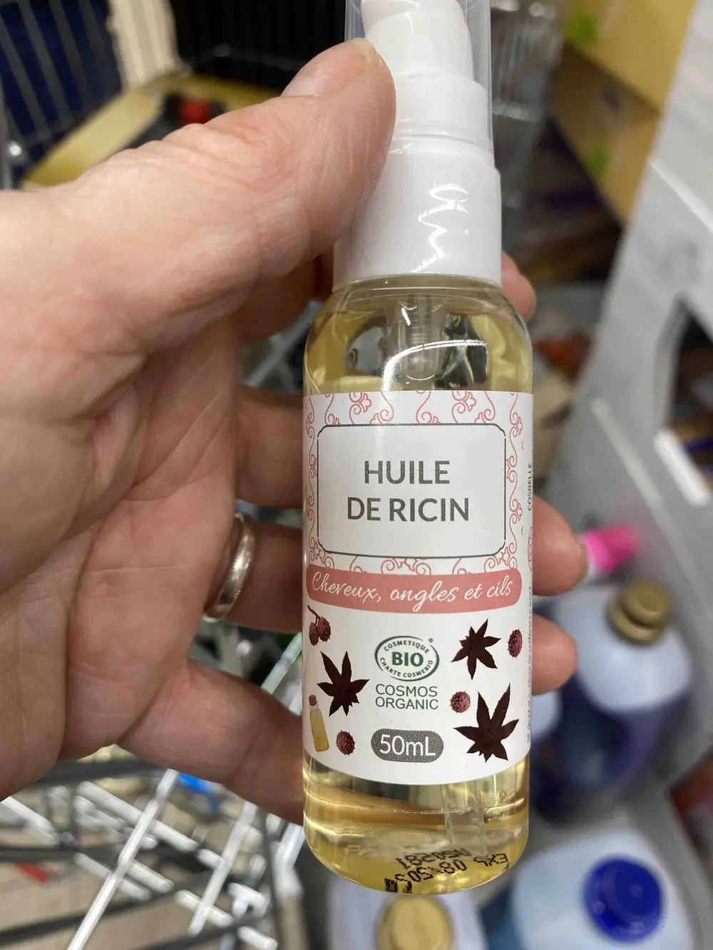 COSBELLE - Huile de ricin bio pour cheveux et ongles et cils