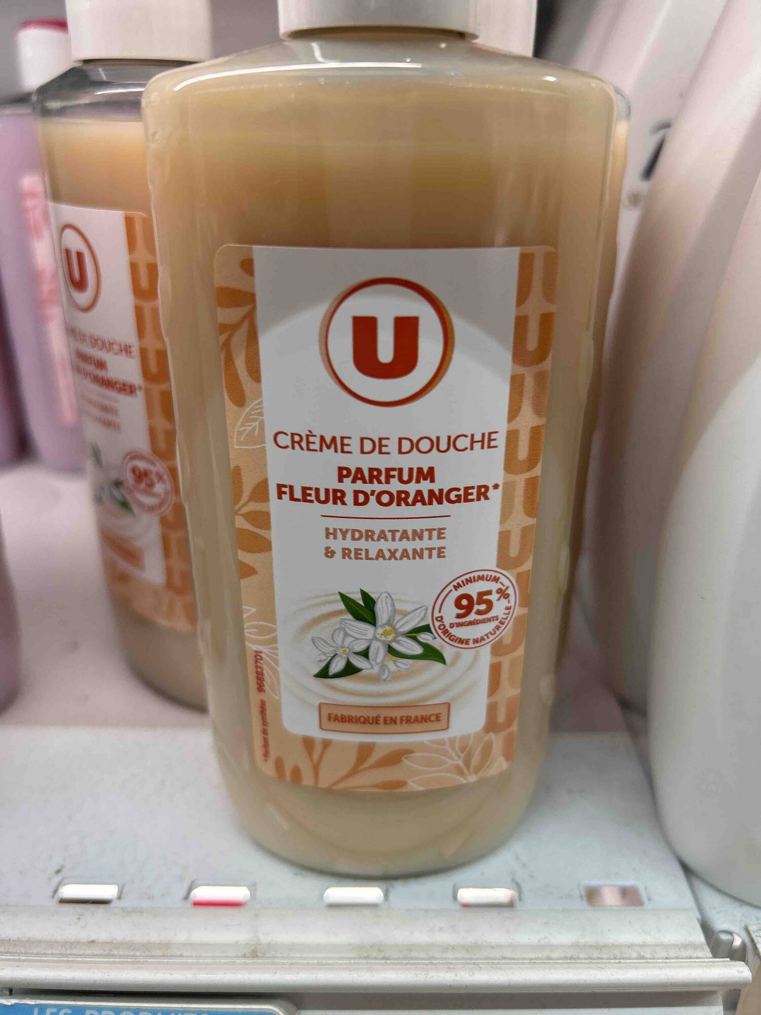 U - Crème de douche parfum fleur d'oranger