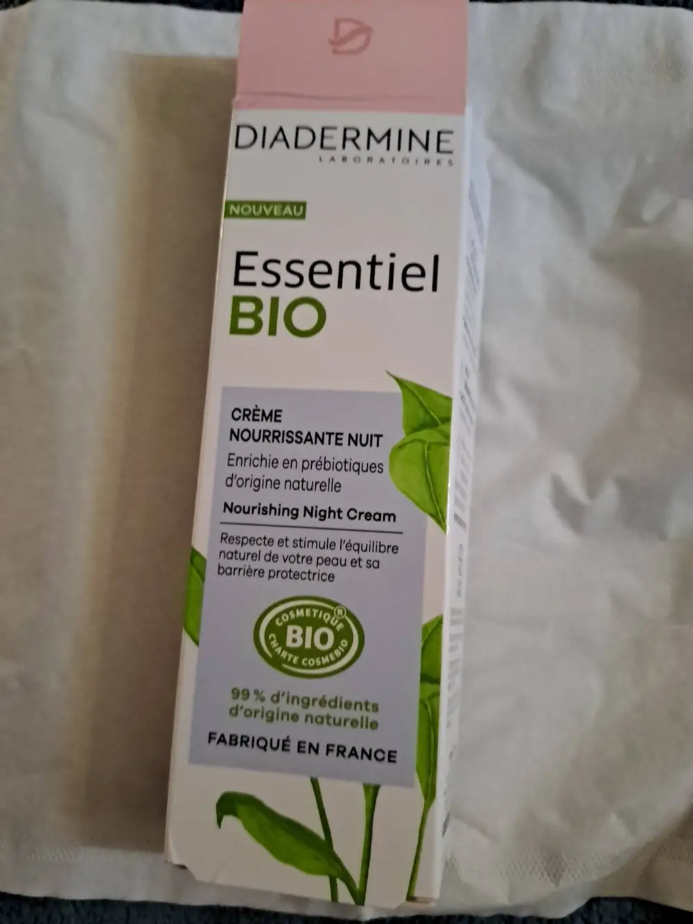 DIADERMINE - Essentiel bio - Crème nourrissante nuit