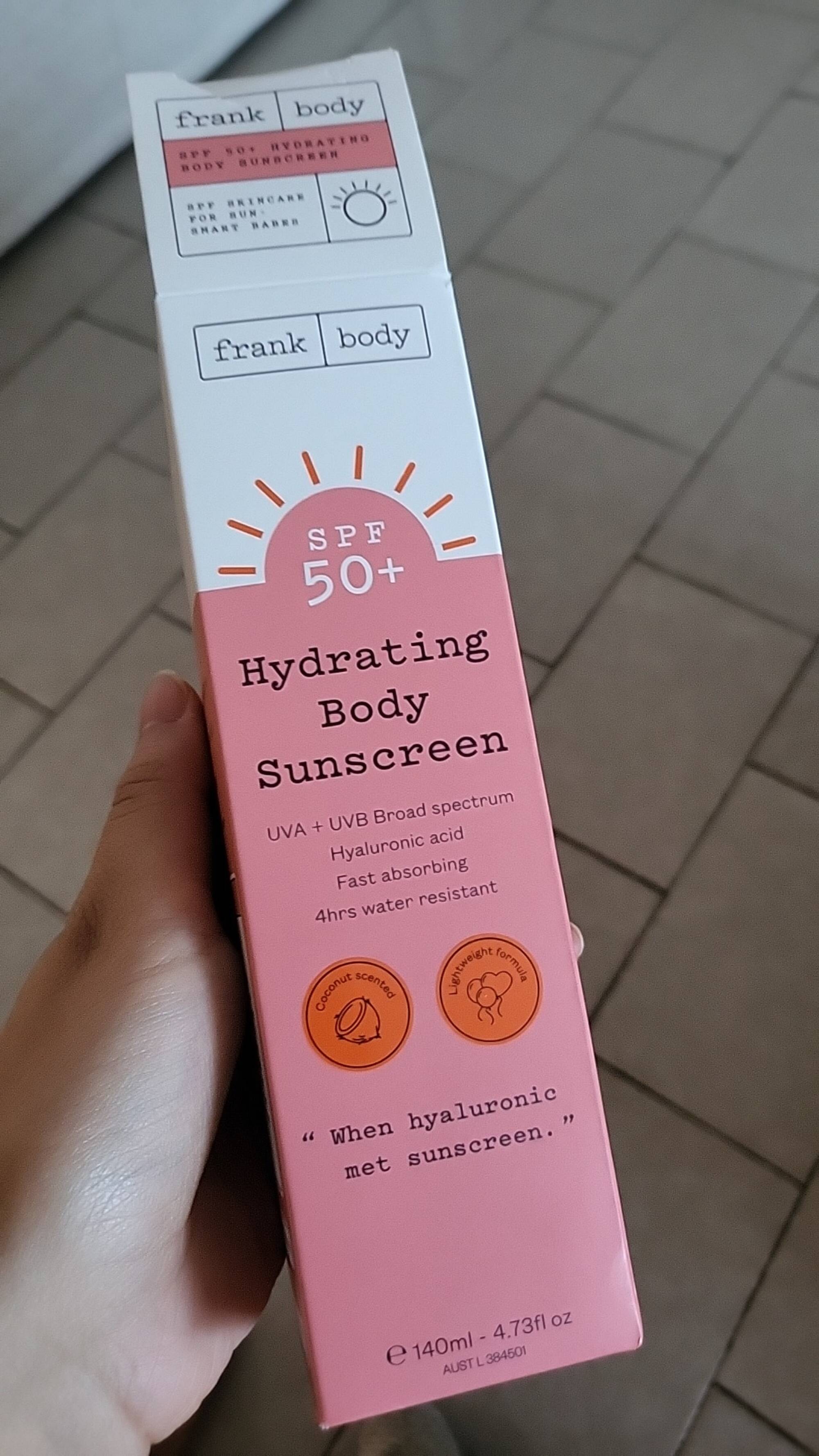 FRANK BODY - Hydrating body sunscreen SPF 50+