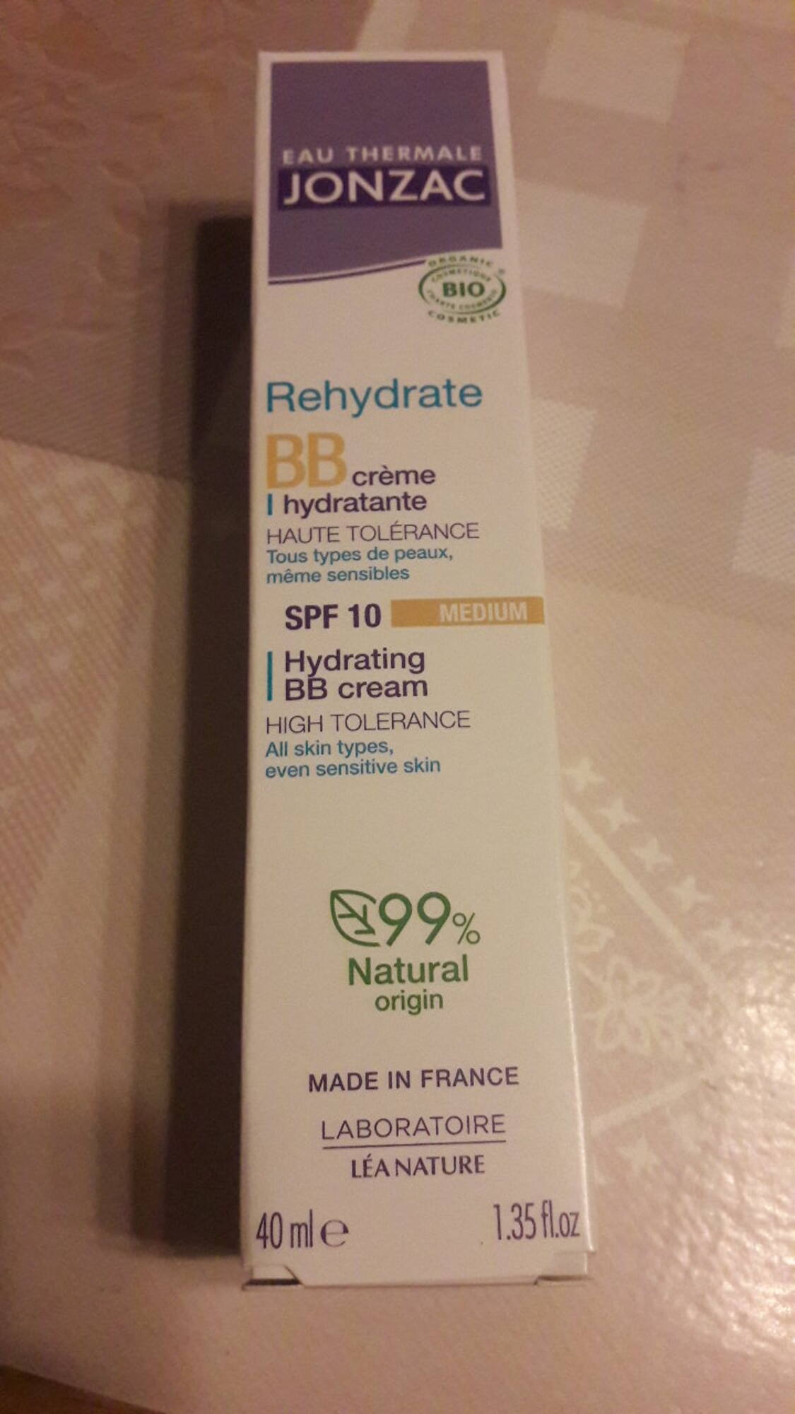 JONZAC - Rehydrate - BB crème hydratante SPF10 medium