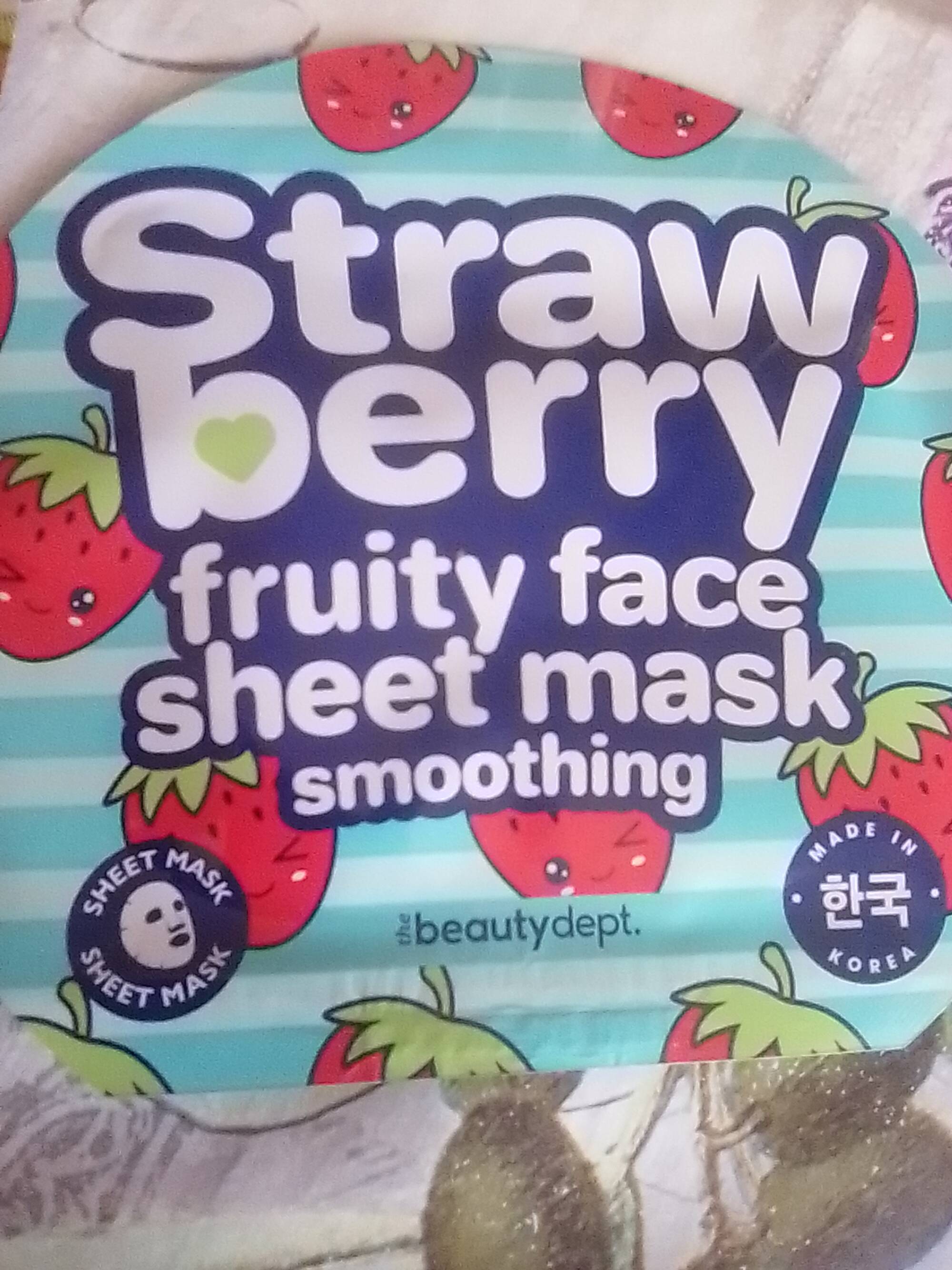 THE BEAUTY DEPT - Strawberry - Fruity face sheet mask