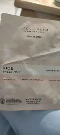 SÉOUL GLAM - Rice sheet mask