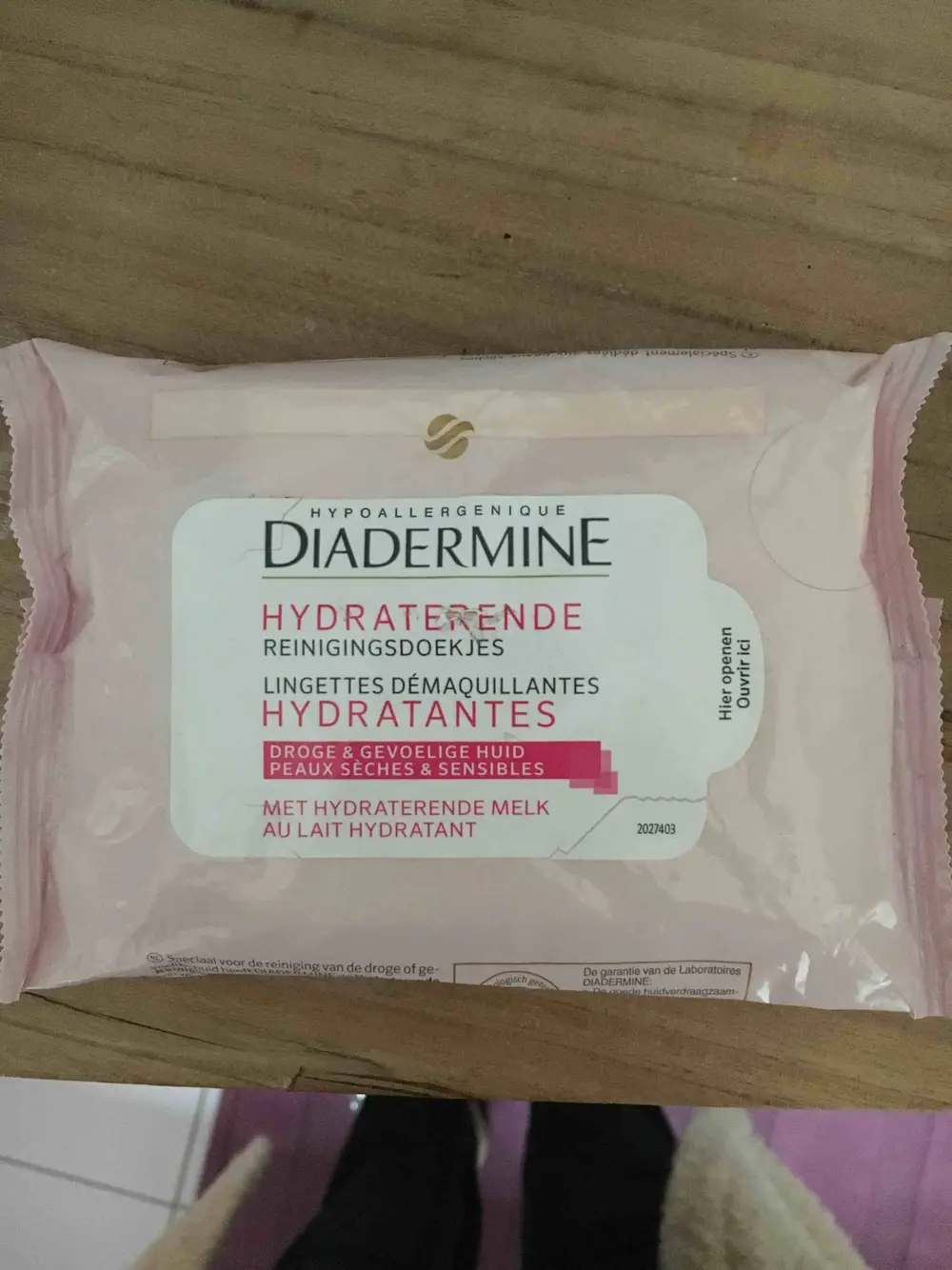 DIADERMINE - Lingettes démaquillantes hydratantes