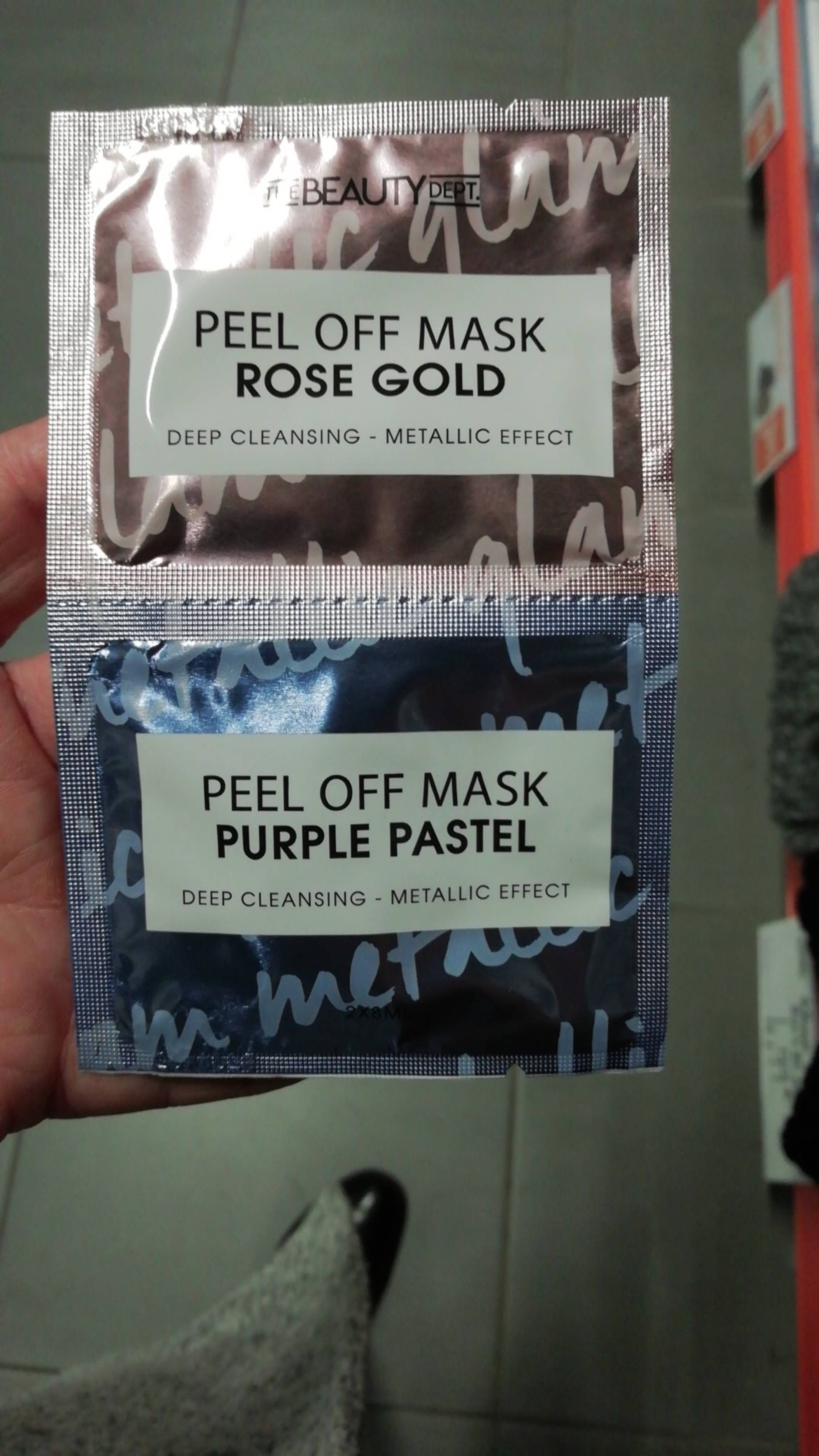 THE BEAUTY DEPT - Rose gold & purple pastel - Peel off mask