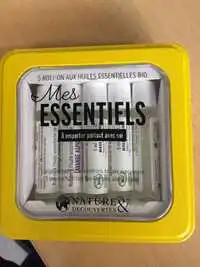 NATURE & DÉCOUVERTES - Mes essentiels - 5 roll-on aux huiles essentielles bio