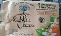 LE PETIT OLIVIER - Fleur d'Oranger - 2 Savonnettes extra douces 