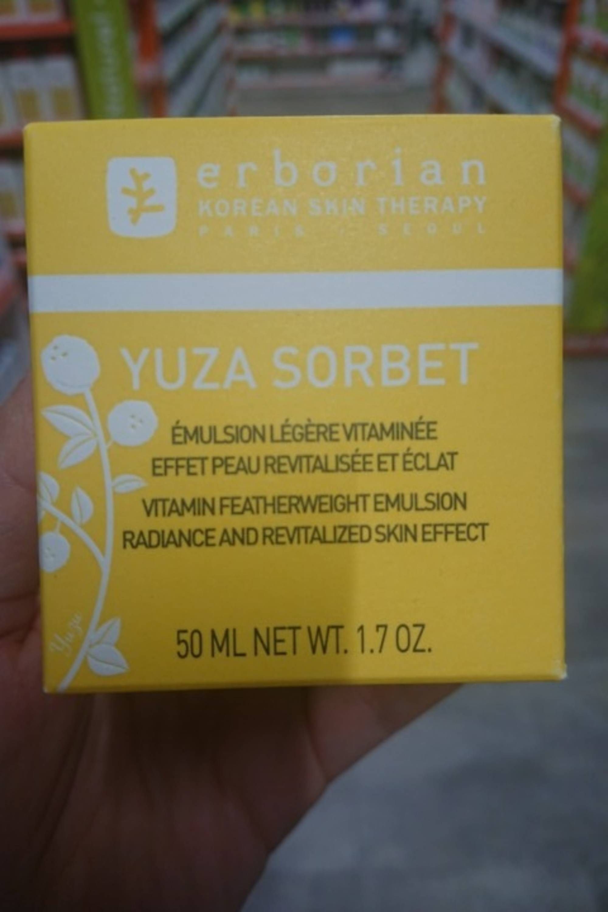 ERBORIAN - Yuza sorbet - Émulsion légère vitaminée