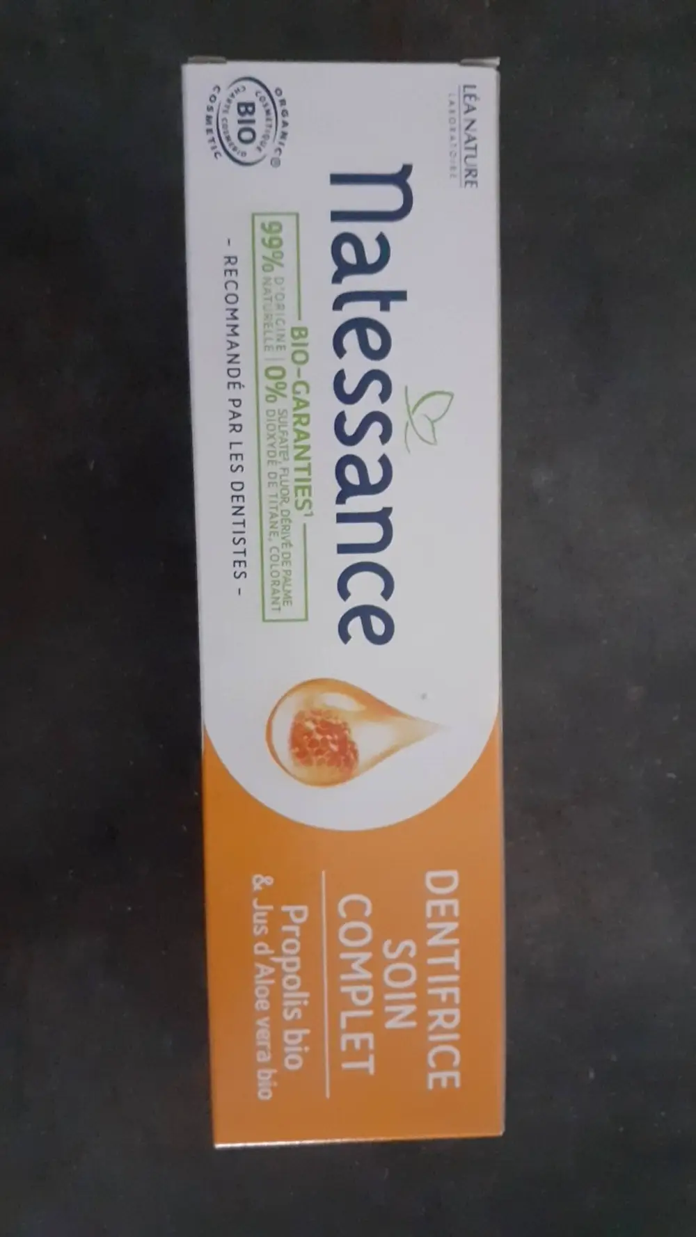 NATESSANCE - Dentifrice soin complet propolis bio & jus d'aloe vera bio