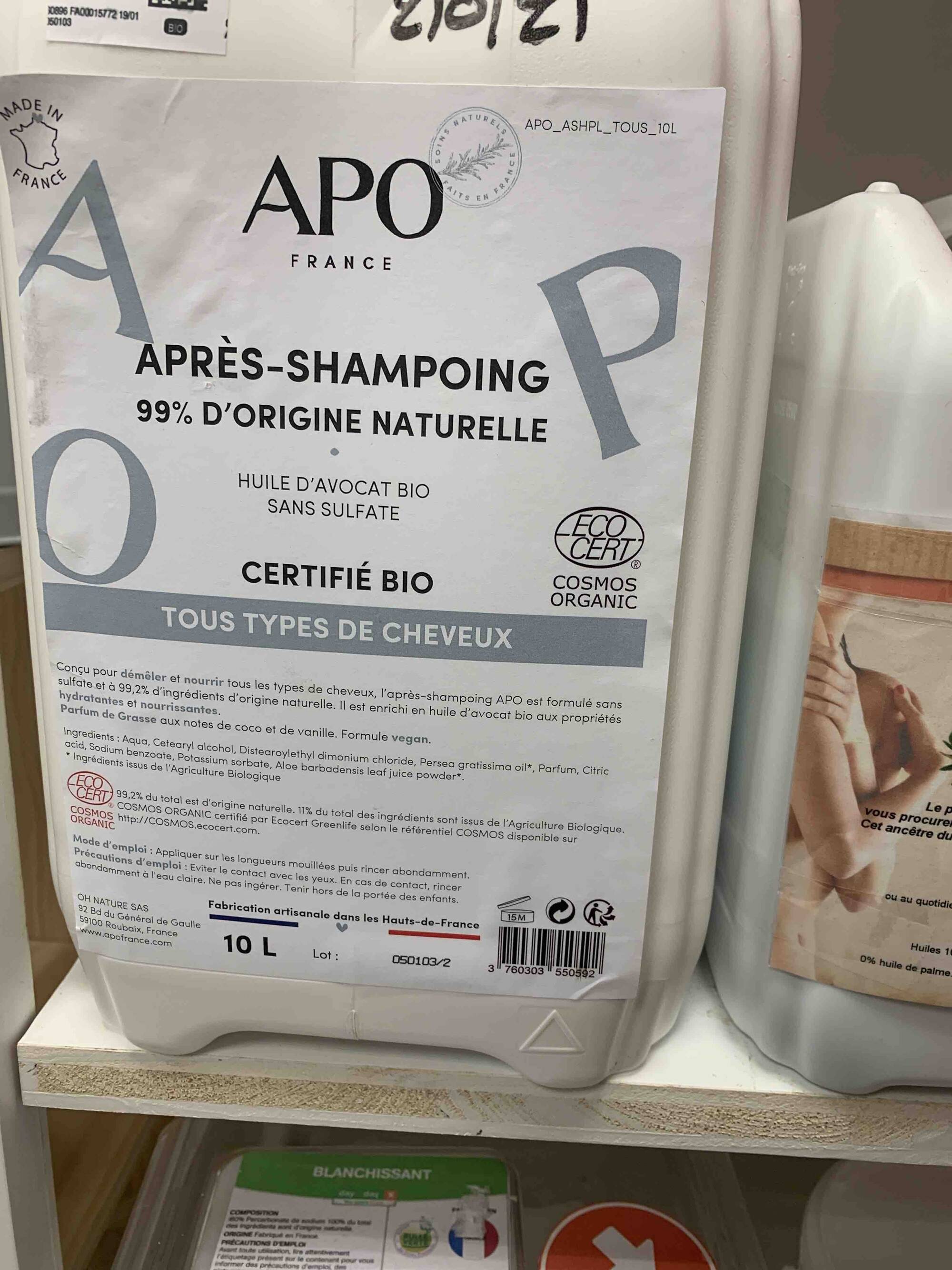 APO - Après-shampooing bio