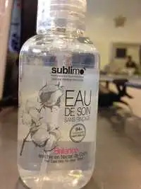 SUBLIMO - Eau de soin sans riçage