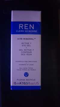 REN - Vita mineral - Gel active 7 contour des yeux
