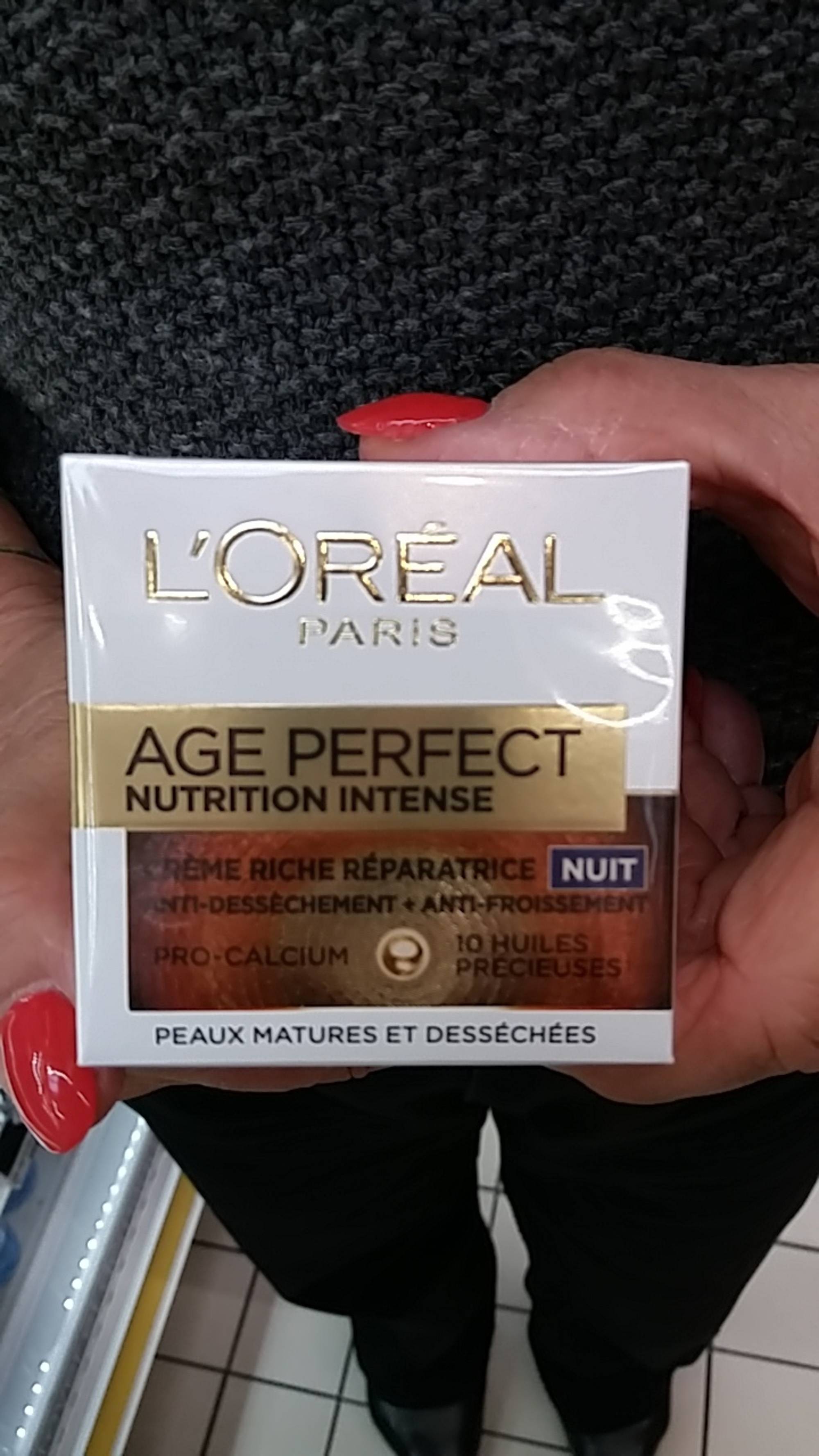 L'ORÉAL - Age perfect - Nutrition intense nuit