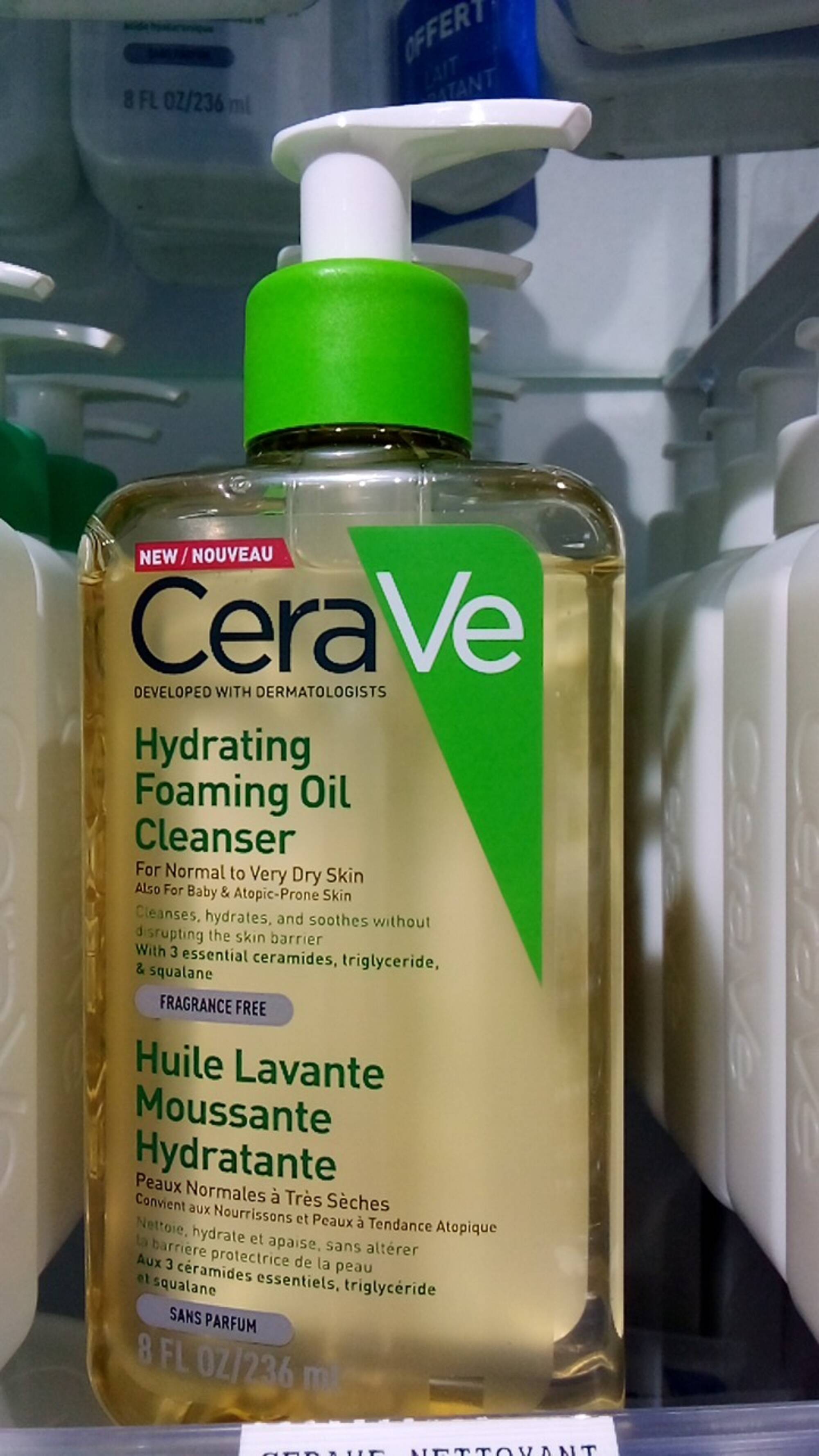 CERAVÉ - Huile lavante moussante hydratante