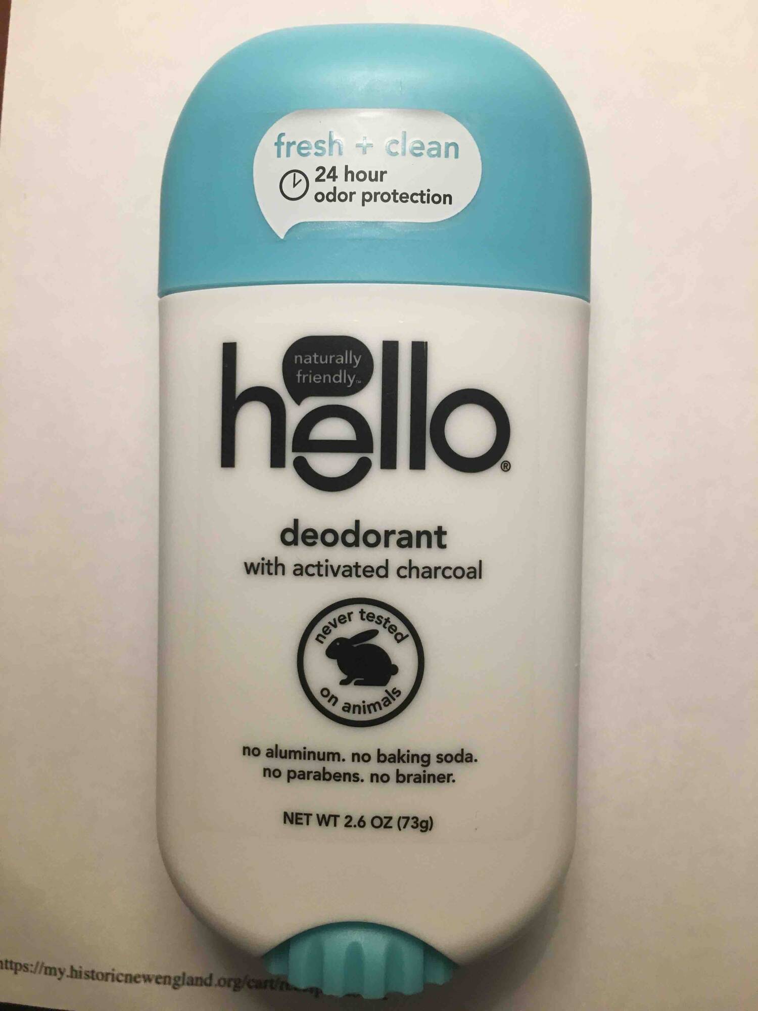 HELLO - Fresh + clean - Deodorant with activated charcoal 24h