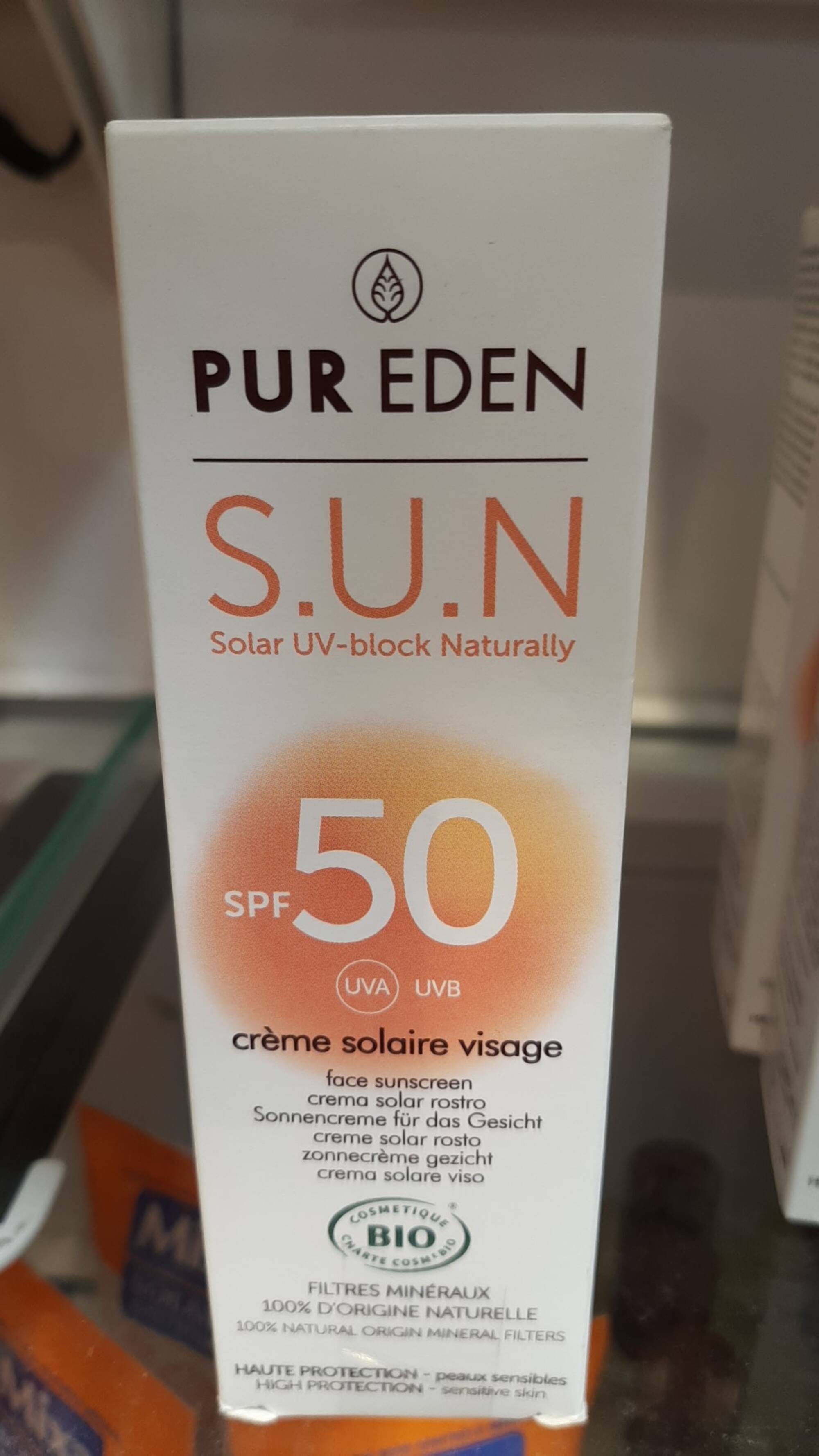PUR EDEN - Sun - Crème solaire visage SPF 50