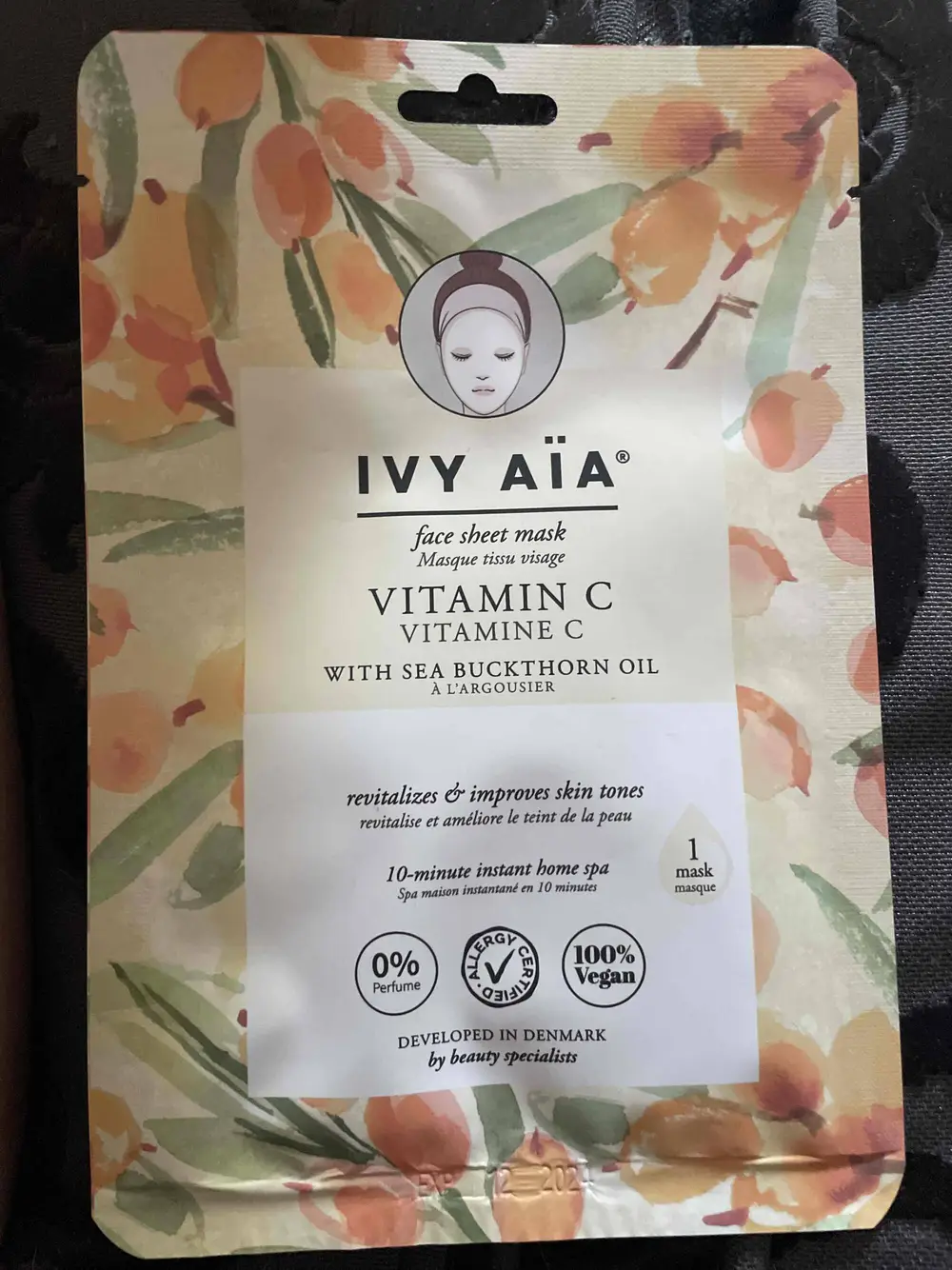 IVY AÏA - Masque tissu visage Vitamin C