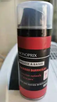 MONOPRIX - Mousse à raser Barbes difficiles