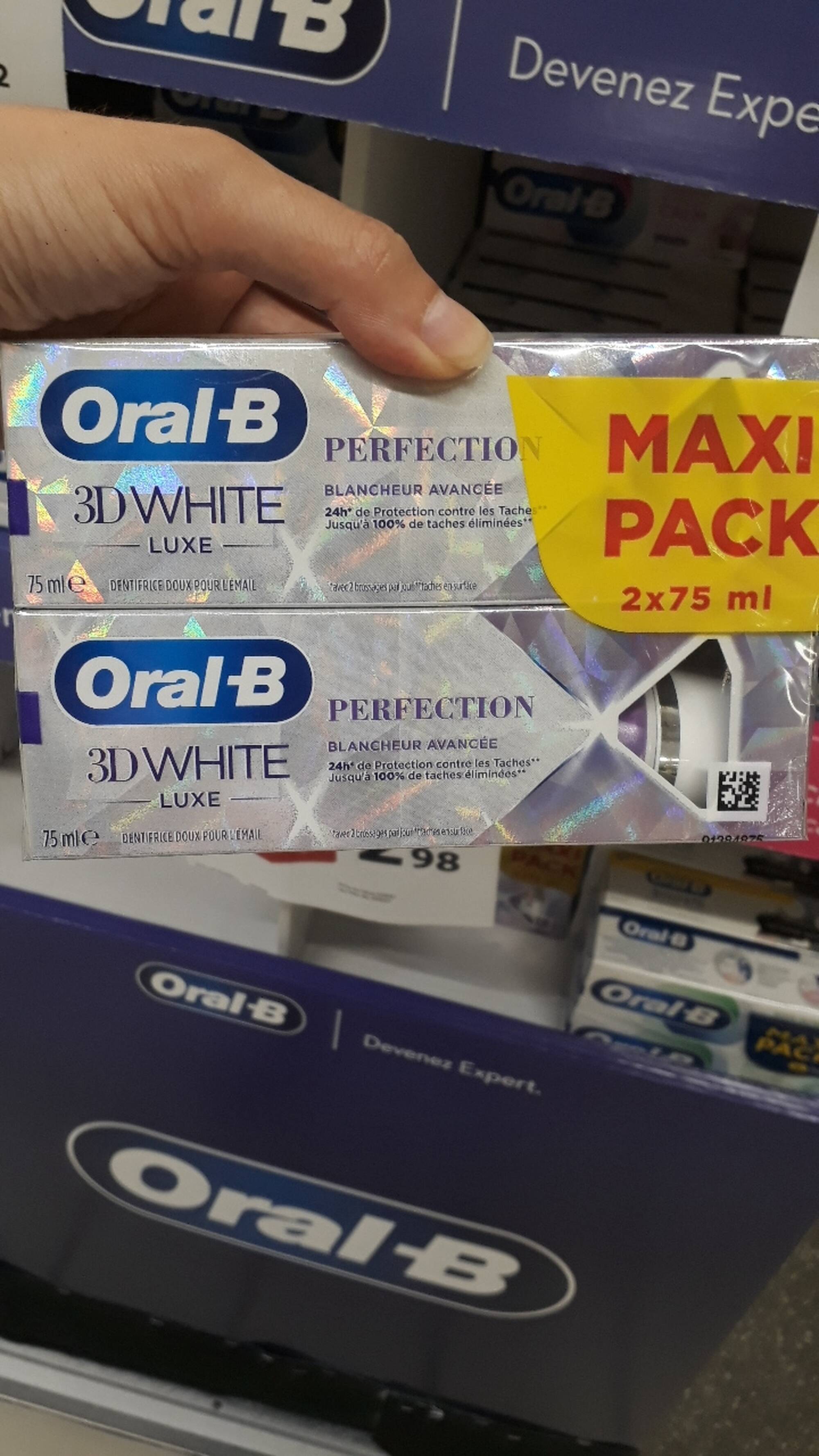 ORAL-B - 3D  white - Dentifrice doux pour l'émail