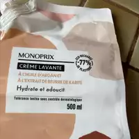 MONOPRIX - Crème lavante argan et beurre de karité