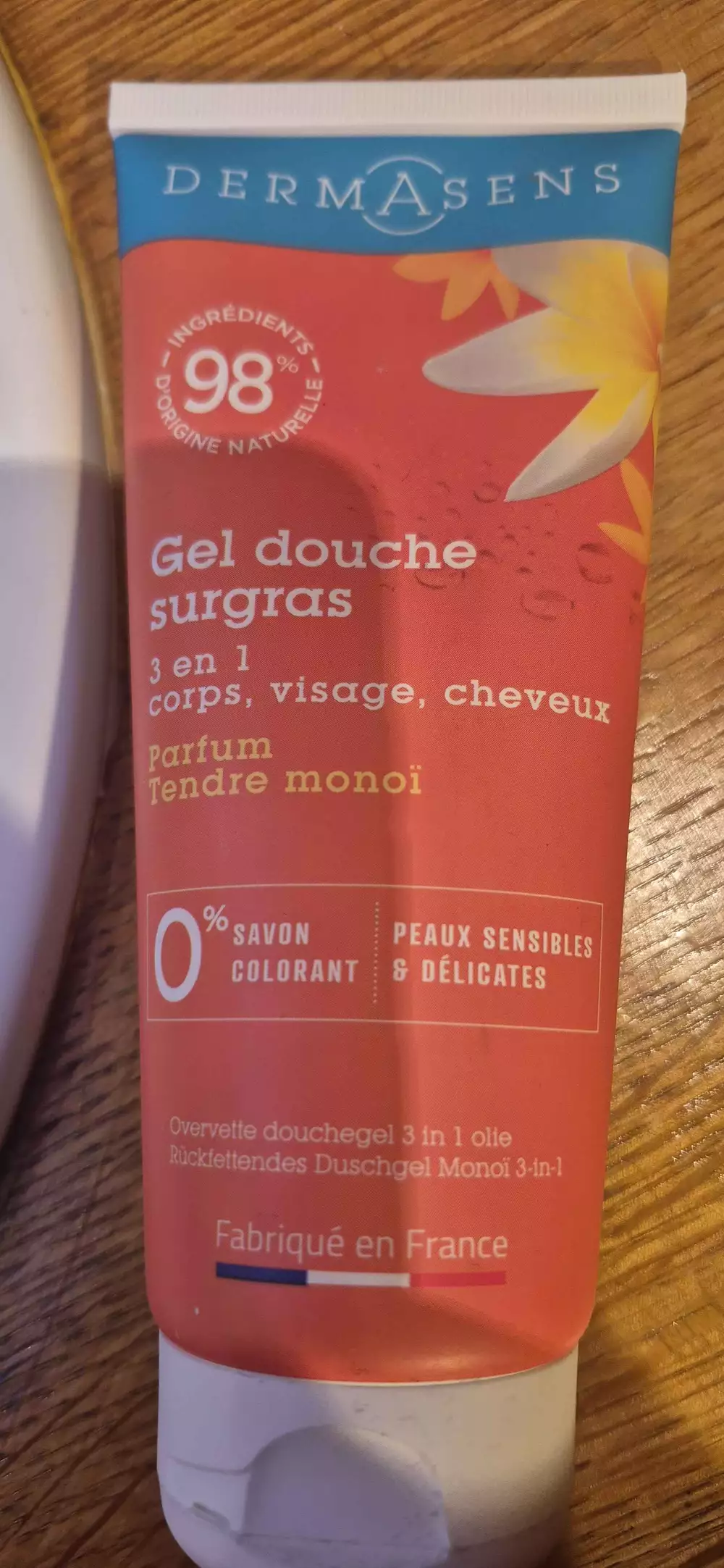 DERMASENS - Gel douche surgras 3en1 parfum tendre monoï
