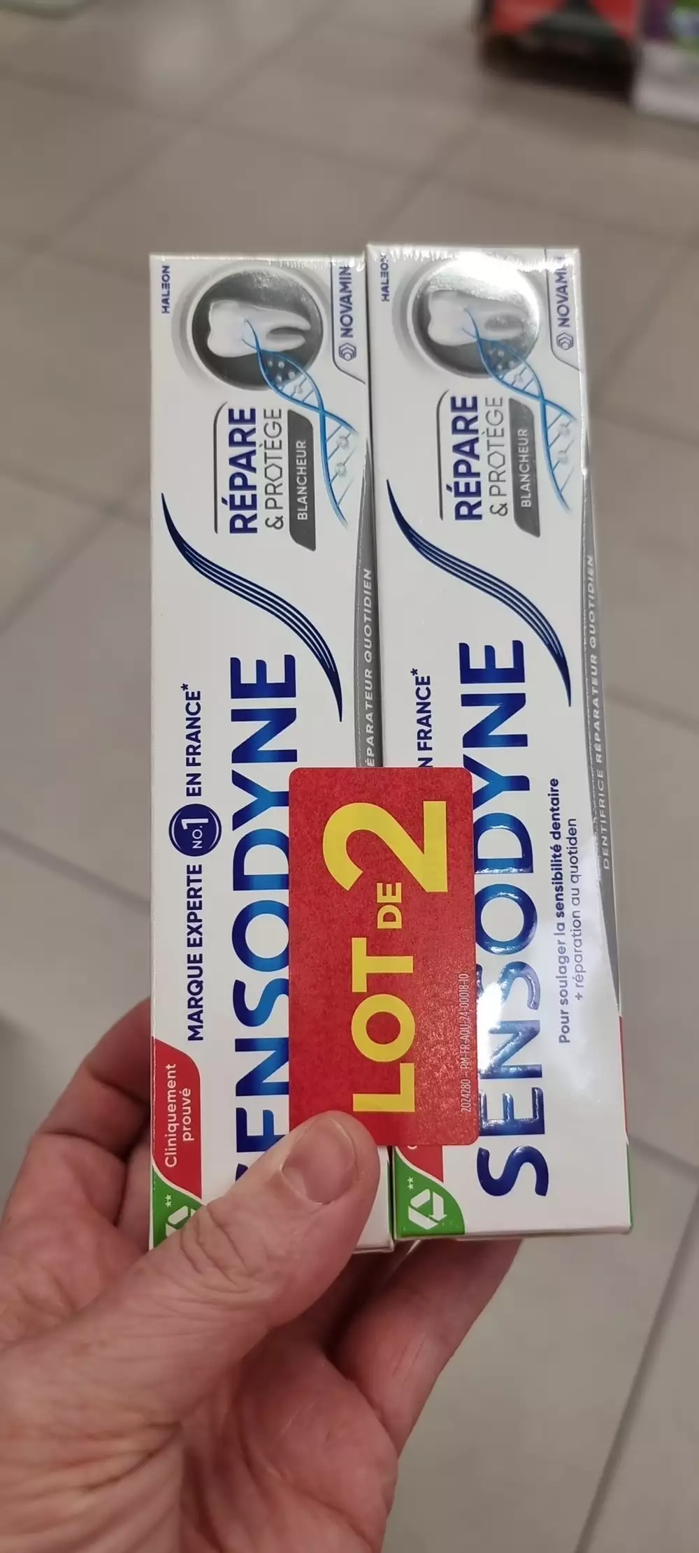 SENSODYNE - Dentifrice réparateur et protection blancheur