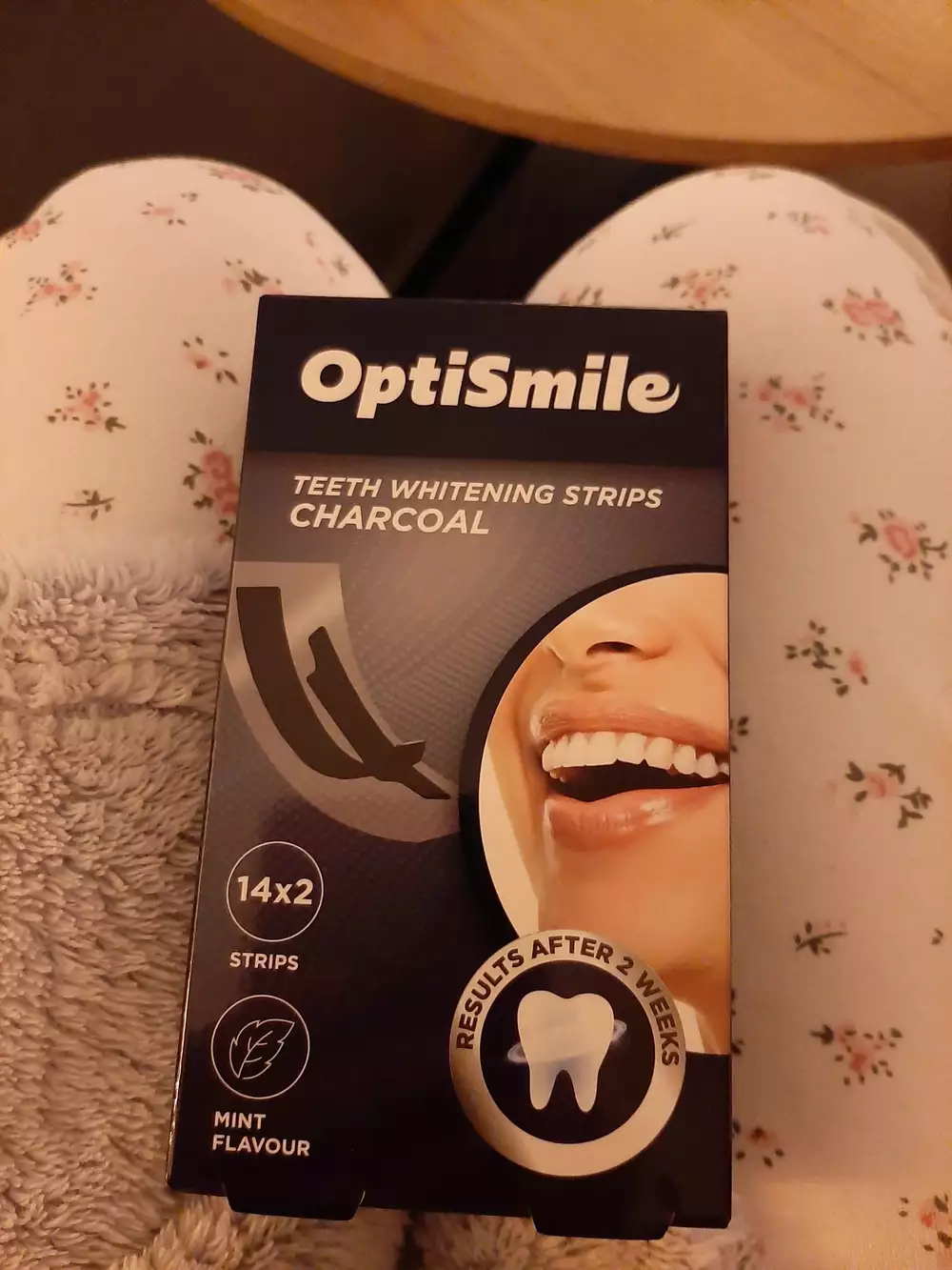 OPTISMILE - Teeth whitening strips charcoal mint flavour