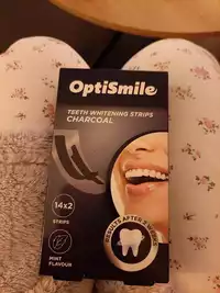 OPTISMILE - Teeth whitening strips charcoal mint flavour