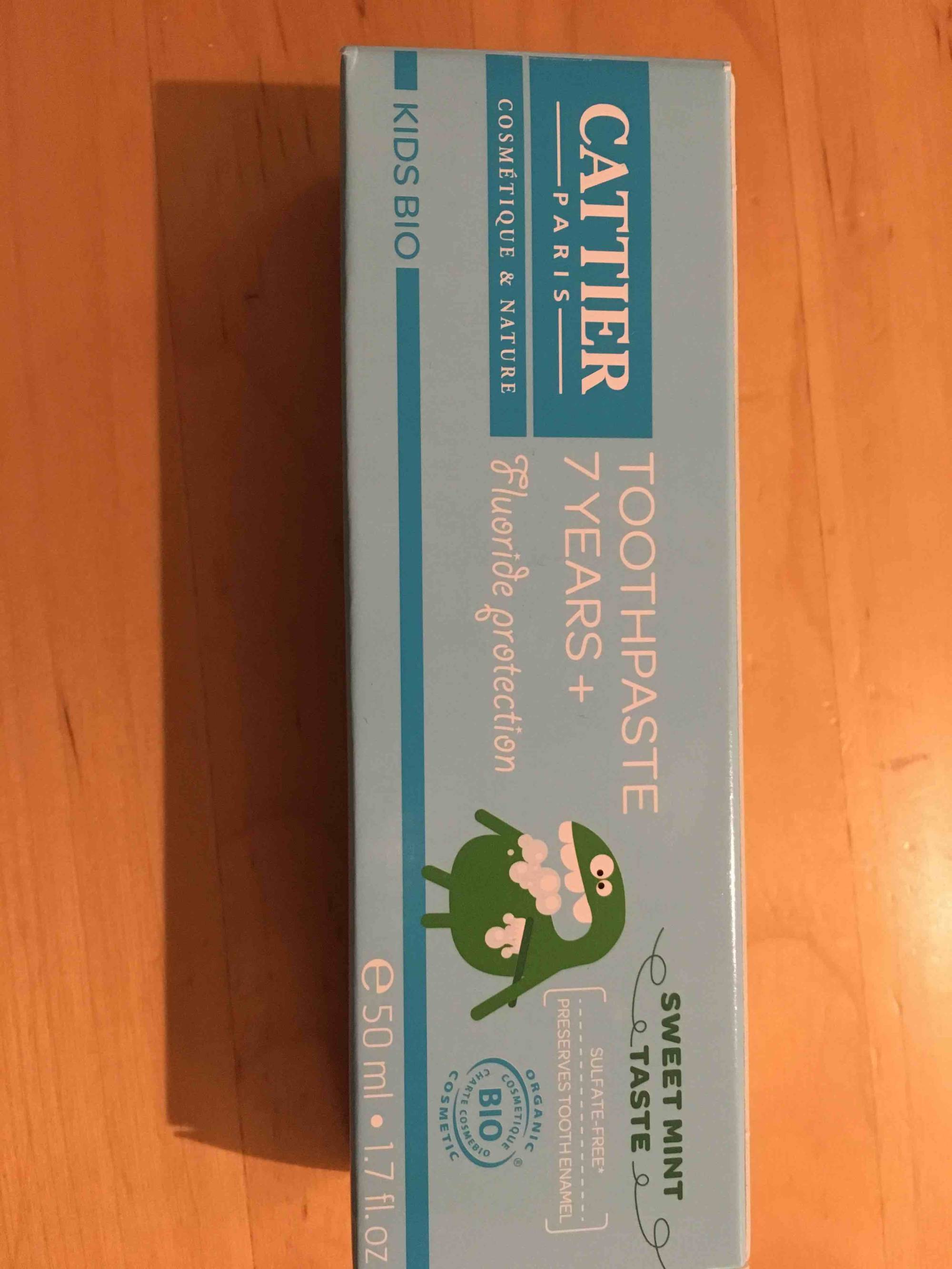 CATTIER - Kids Bio - Toothpaste 7 years+ fluoride protection sweet mint taste