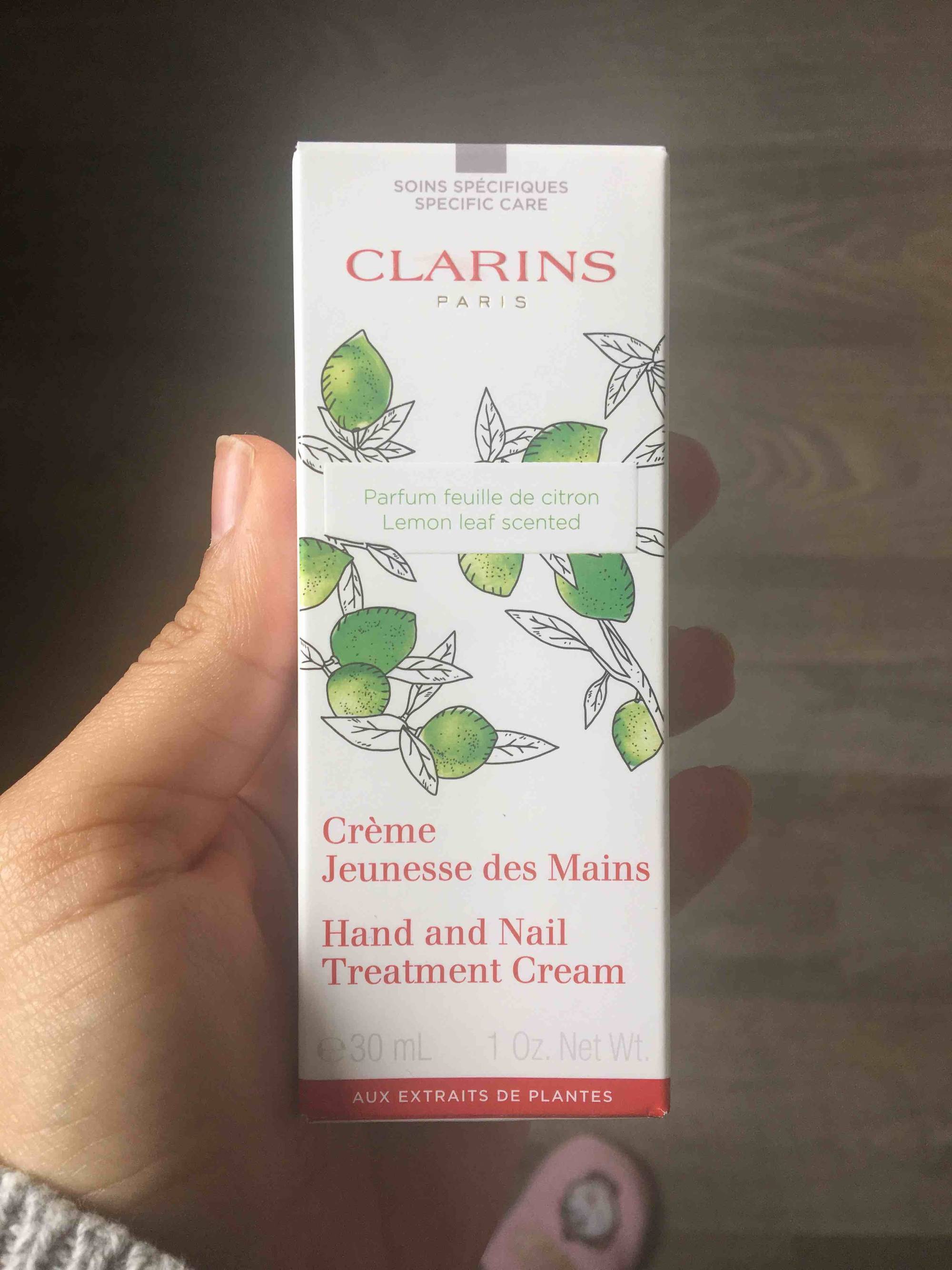 CLARINS PARIS - Crème jeunesse des mains - Parfum feuille de citron