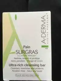 A-DERMA - Pain surgras  à l'avoine rhealba