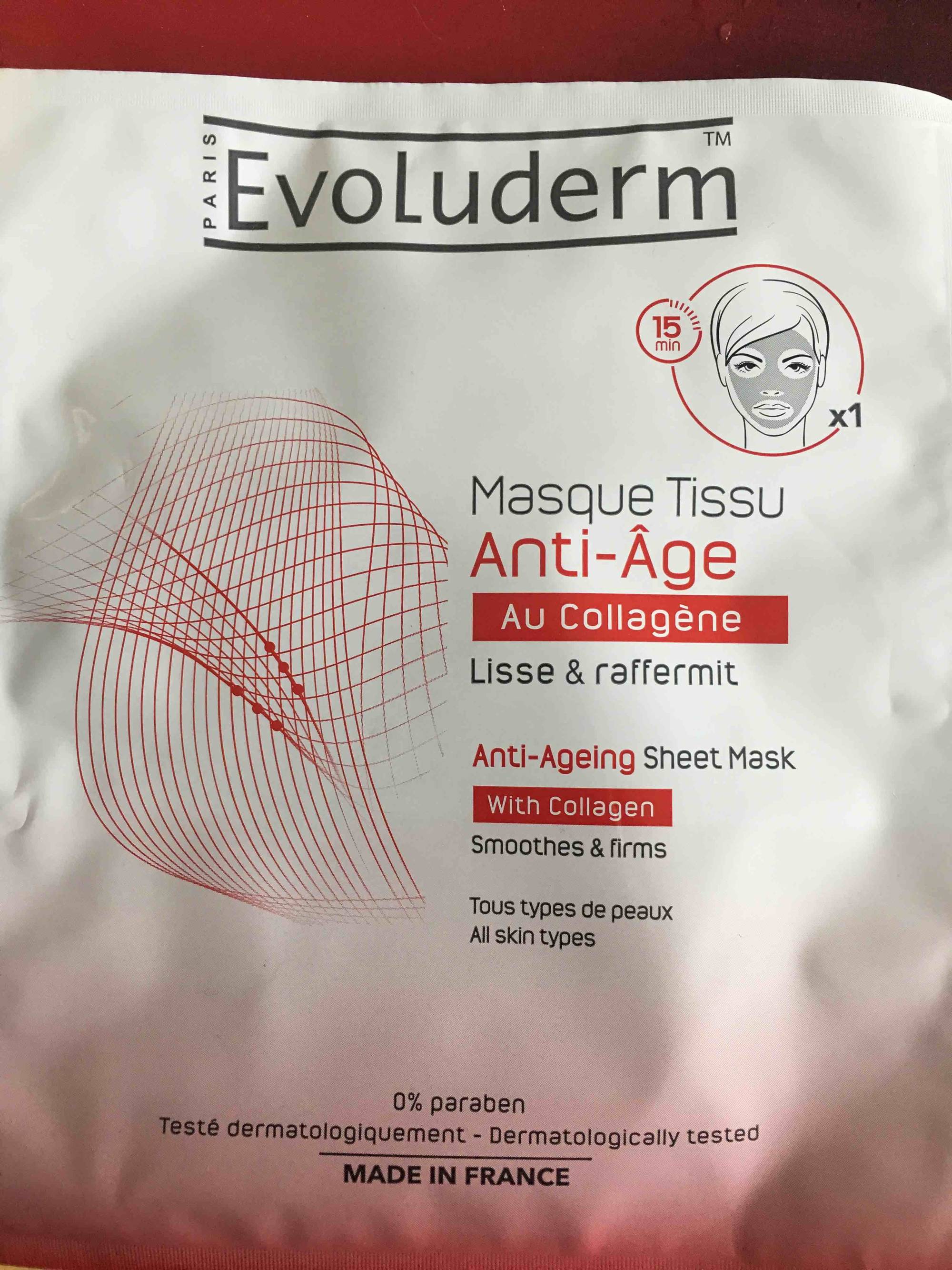 EVOLUDERM - Masque tissu anti-âge au collagène
