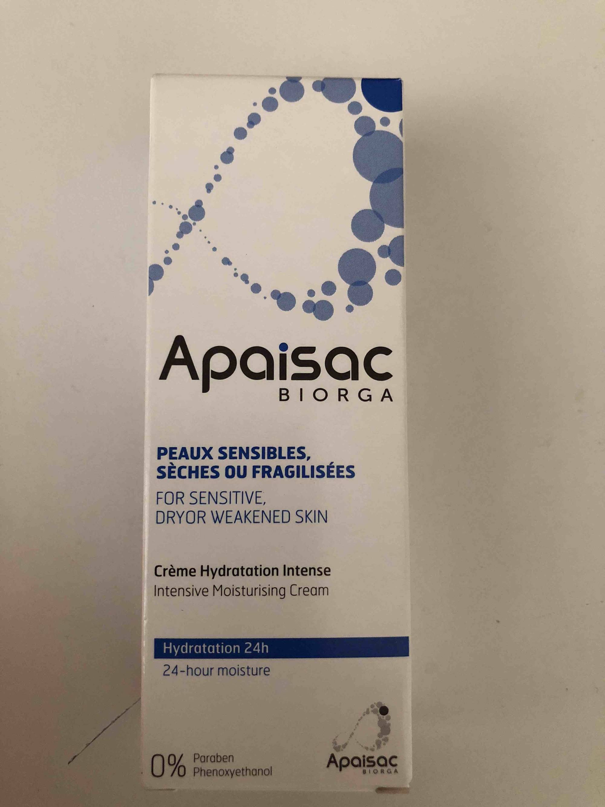 APAISAC BIORGA - Crème hydratation intense 24h