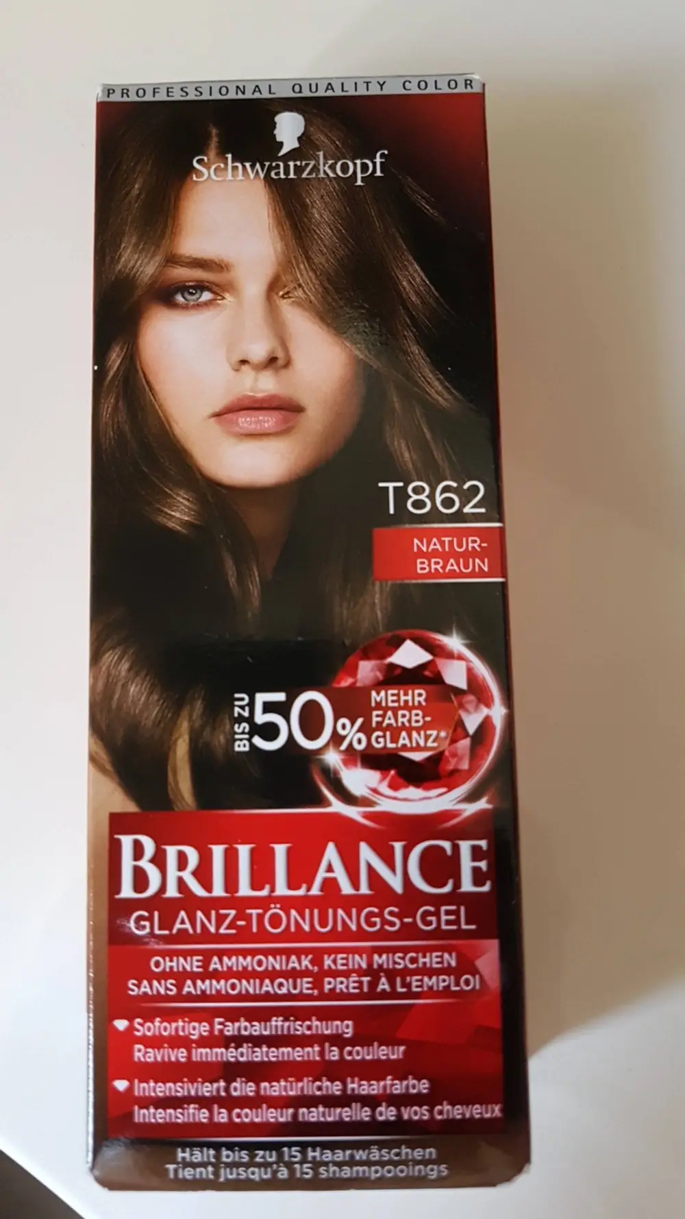 SCHWARZKOPF - Brillance - Glan-tönungs-gel T862 natur-braun