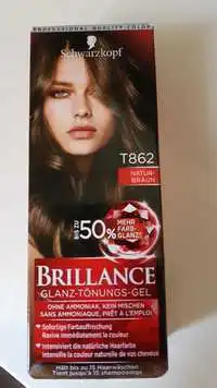 SCHWARZKOPF - Brillance - Glan-tönungs-gel T862 natur-braun